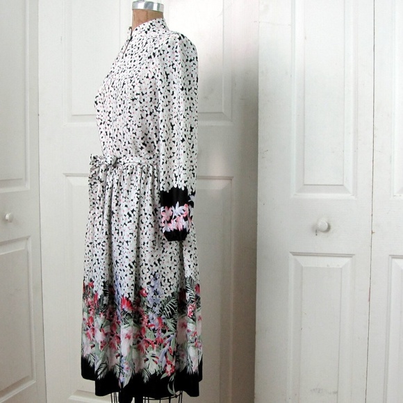 Vintage 70s Womans Dress Jonathan Logan Bleeker Street Size 10 Long Sleeves - Picture 3 of 8